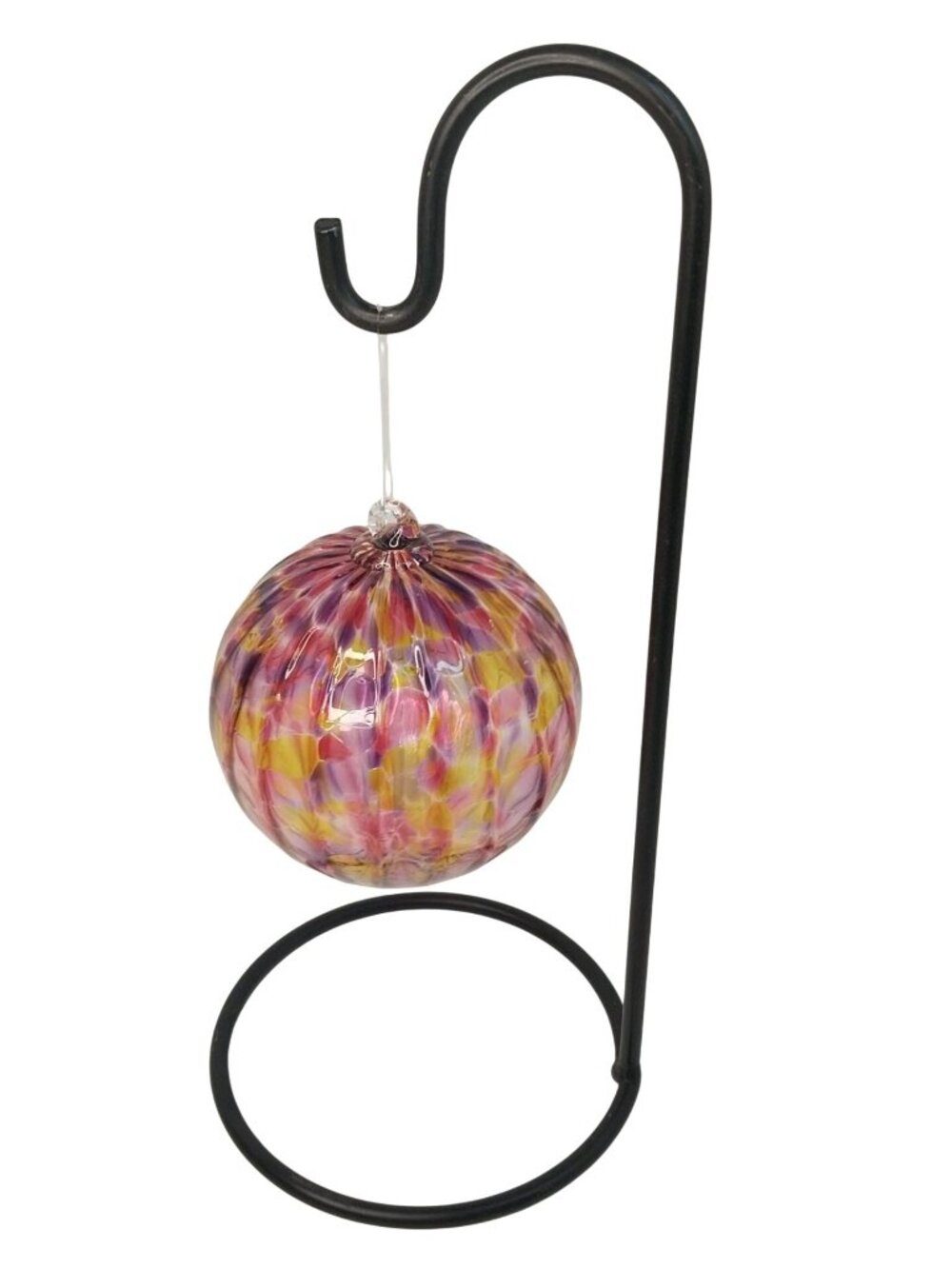 Handblown Multicolor Glass Ornament Orb Suncatcher Witches Ball